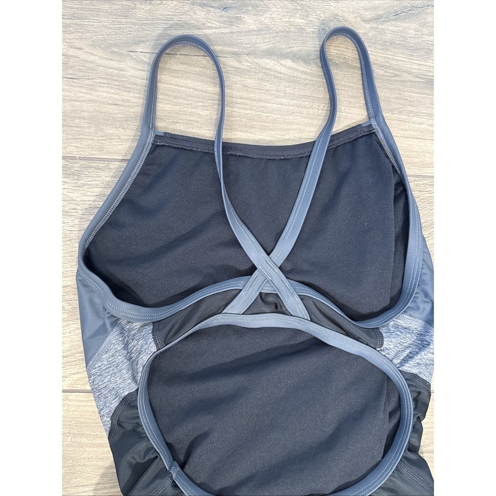 Women's Speedo Pro LT Flyback Training One Piece Swimsuit Black Grey Size 12/38 - Picture 4 of 11